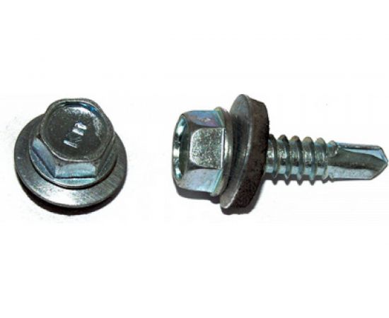 Кровельный саморез Kenner цинк, с шайбой EPDM, 5,5x19, фасовка 300 шт. ск5519ф 