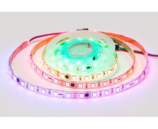 Комплект адресной ленты Apeyron 24В, 14,4Вт/м, smd5050, 60д/м, IP65, подложка 10мм (белая), 2м, RGB 10-95 