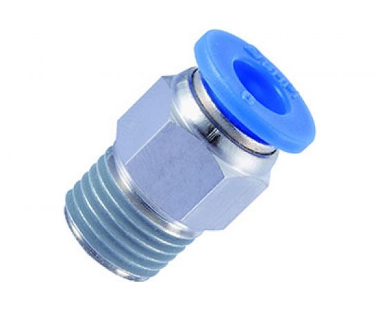 Фитинг цанговый прямой с наружной резьбой 1/2M для трубки диаметром 6 мм SHPI PC 06-R04 
