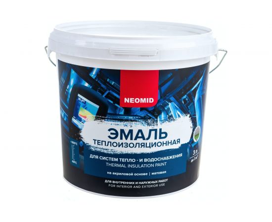Теплоизоляционная эмаль Neomid 3 л Н-ЭмТеплоиз-3 
