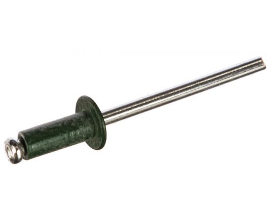 Заклёпка вытяжная зеленый лист (150 шт; 4х10 мм; RAL 6002150) Качественный КРЕПЕЖ 0200511 КЧ 