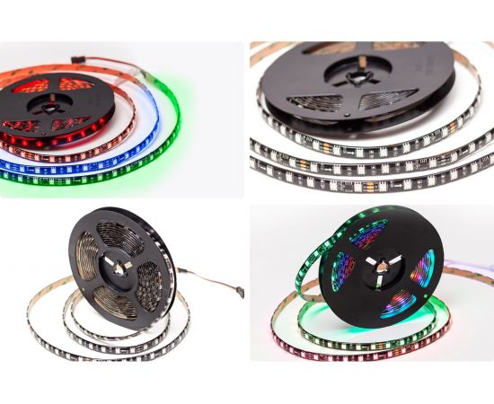 Комплект адресной ленты Apeyron 24В, 14,4Вт/м, smd5050, 60д/м, IP65,подложка 10мм (черная), 5м, RGB/ 10-98 – изображение 12