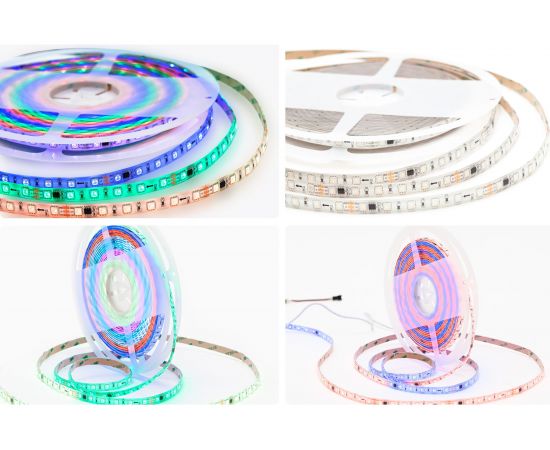 Комплект адресной ленты Apeyron 24В, 14,4Вт/м, smd5050, 60д/м, IP65, подложка 10мм (белая), 10м, RGB/ 10-100 – изображение 12