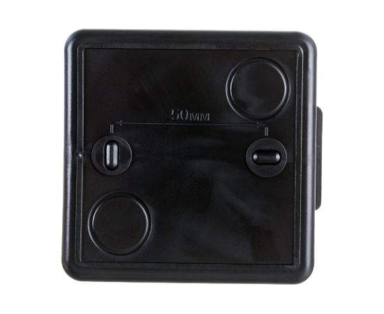 Распределительная коробка Ruvinil ОП 80х80х50мм откидная крышка УХЛ1 IP54 черный 67040МЧ – изображение 2