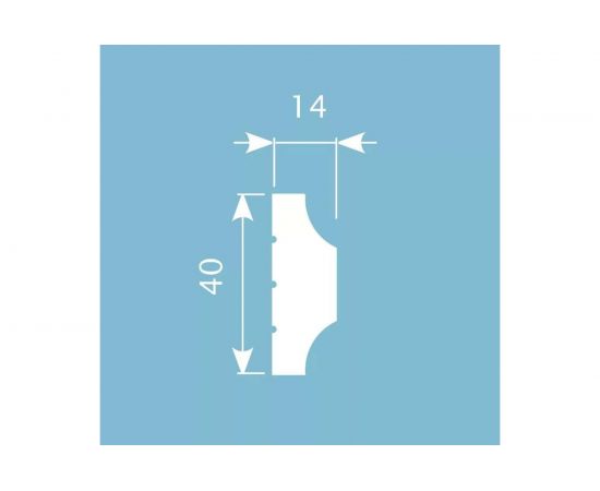 Молдинг Cosca decor MX011 40x14 мм, 2000 мм, экополимер СПБ069951 – изображение 2