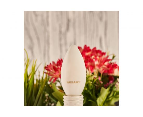 Филаментная лампа REXANT Свеча CN35 9.5 Вт 2700K E14 матовая колба 604-095 – изображение 3