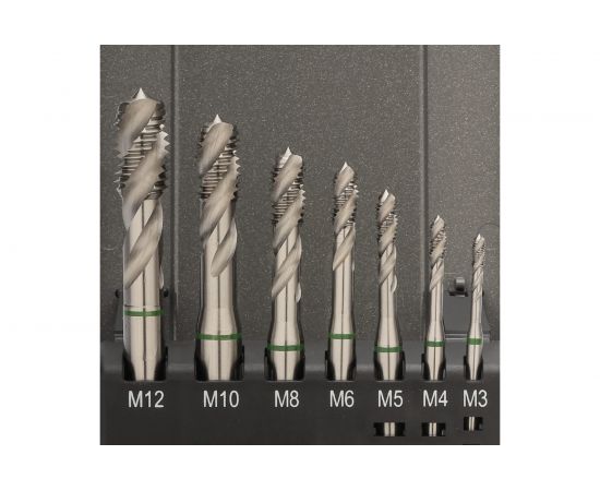 Набор машинных метчиков RUKO HSS-Co5 35 град.M3-M12 245062RO – изображение 3