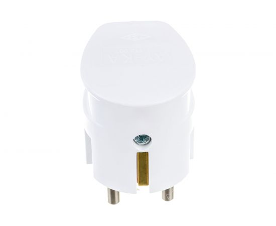 Угловая вилка AY-KA 16А 250В с заземлением, белый 7711200 – изображение 3