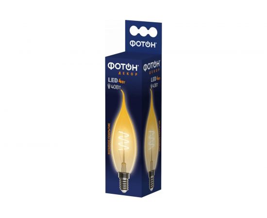 Светодиодная лампа ФОТОН LED FL BXS35-S 4W E14 2200К, серия ДЕКОР 23960 – изображение 4