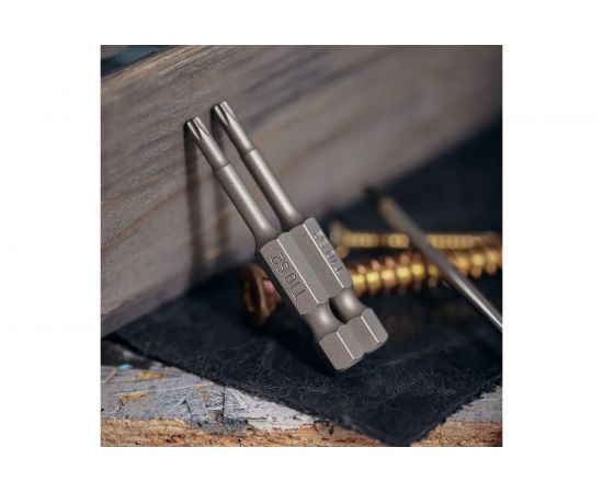 Бита Torx (2 шт; T10x50 мм; сталь S2) для шуруповерта KRANZ KR-92-0425-1 – изображение 5