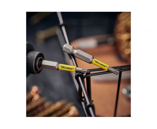 Бита Torx (2 шт; T15x50 мм; сталь S2) для шуруповерта KRANZ KR-92-0426-1 – изображение 5