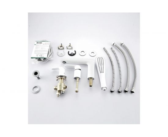 Смеситель для ванны IDDIS Calipso CALSB42i07 на 4 отверстия, белый хром – изображение 8