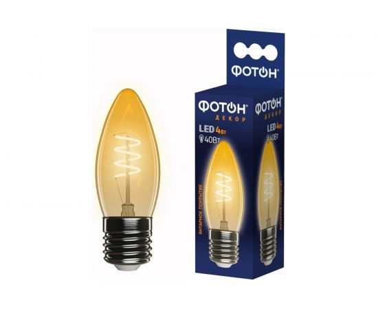 Светодиодная лампа ФОТОН LED FL B35-S 4W E27 2200К, серия ДЕКОР 23940 