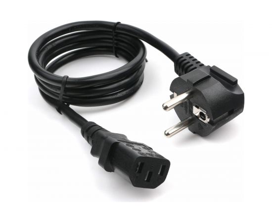 Кабель питания Cablexpert Schuko- C13, 3x1кв.мм, черный, с заземлением, пакет 1м PC-186-1-1M 