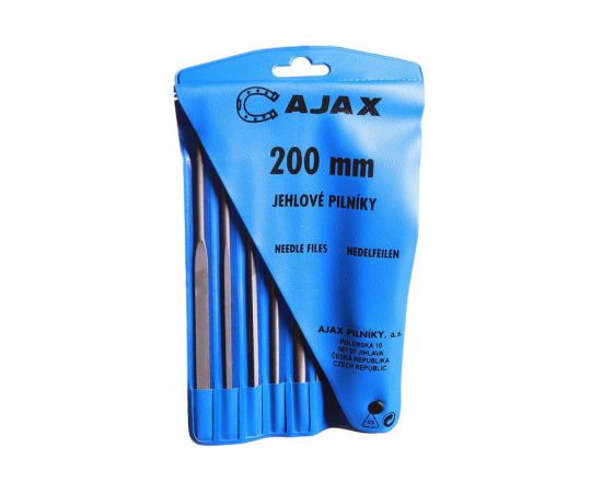 Набор из 6-ти надфилей с ручкой (L=200мм, зернистость 2) AJAX 286213932026 
