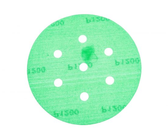 Круг шлифовальный на липучке - зелёный 125 мм, 5 шт, P1200 FASTER TOOLS 8551 