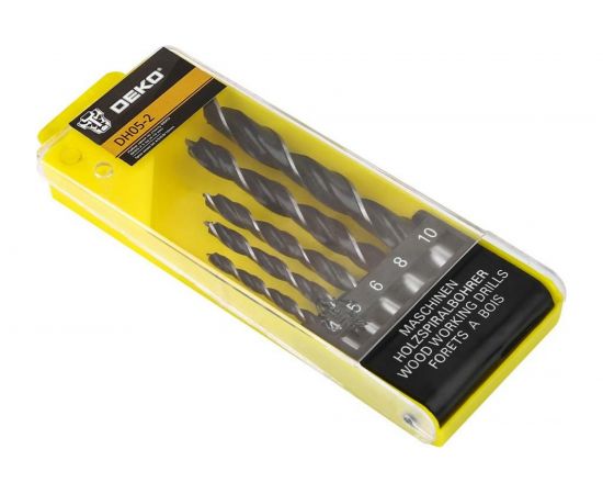 Набор сверл по дереву DH05-2 (5 шт; 4-10 мм) DEKO 065-0530 
