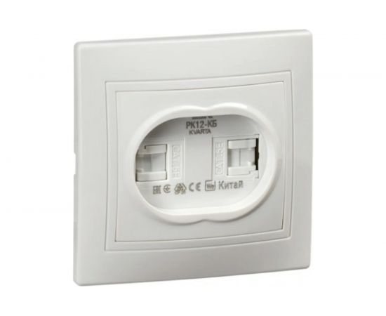 Розетка IEK KVARTA 2ая компьютерная РК12-КБ бел. KV-K20-K01 