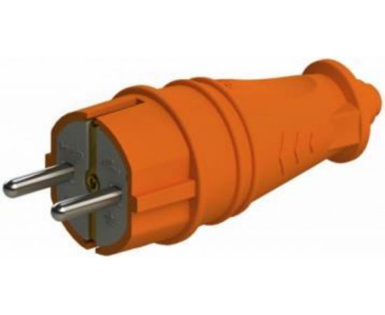 Штепсельная прямая вилка NE-AD с заземлением, 16А, евро (каучук), Оранжевый 4301 
