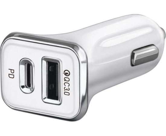 Автомобильное зарядное устройство AKAI CH-6D06 38 Вт (PD20Вт+QC18Вт), USB A, Type C, белый CH-6D06W 