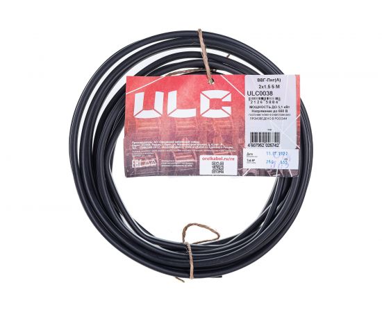 Кабель ВВГ-ПнгА ULC 2х1.5 черный 5м ULС0038 