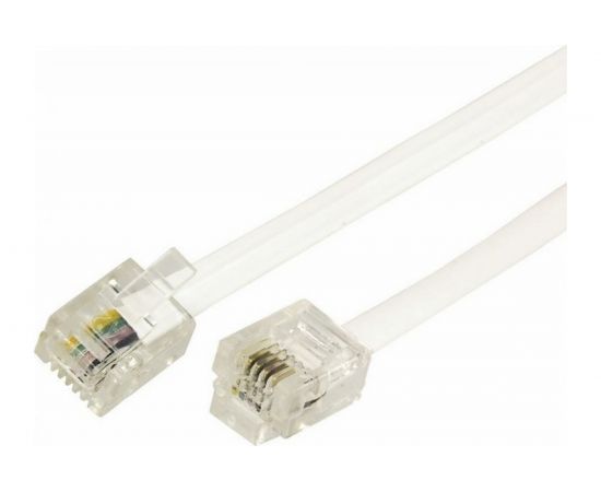 Телефонный шнур-удлинитель REXANT RJ-11, 6P-4C, 25 м, белый 18-3251 