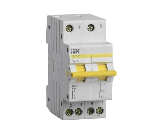 Трехпозиционный выключатель-разъединитель IEK ВРТ-63, 2P, 16А MPR10-2-016 