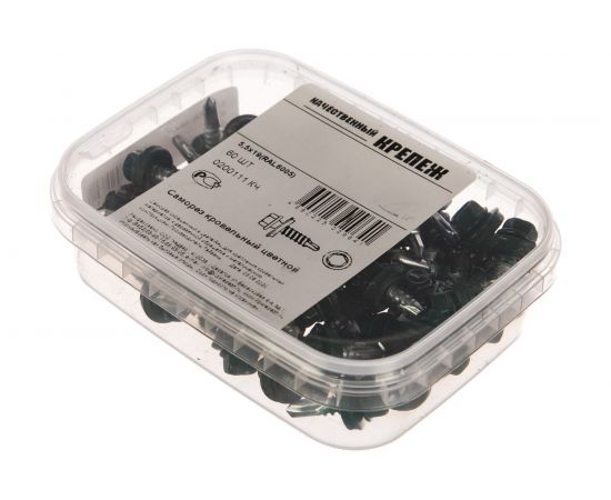 Кровельный саморез Качественный КРЕПЕЖ зеленый мох RAL 6005, 5.5х19 мм, 60 шт 0200111 КЧ – изображение 2