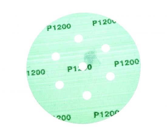 Круг шлифовальный на липучке - зелёный 125 мм, 5 шт, P1200 FASTER TOOLS 8551 – изображение 2