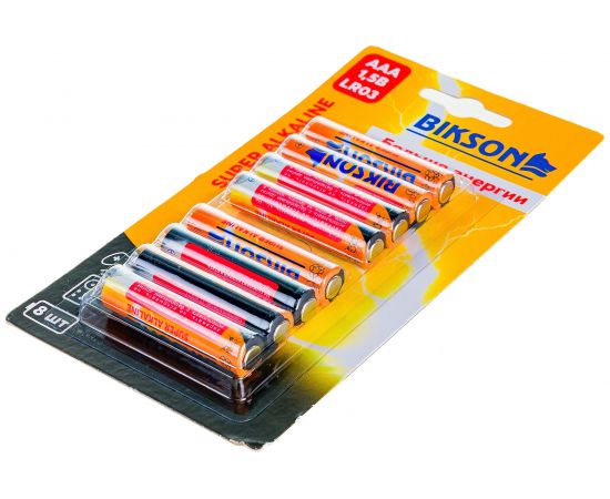 Алкалиновые батарейки Bikson тип ААA, 1,5V, 8шт, Бат479 – изображение 2