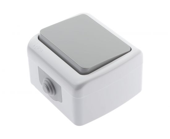 Выключатель Intro Atlantic 5-101-03 10А-250В IP54 открытой установки серый Б0050940 – изображение 3