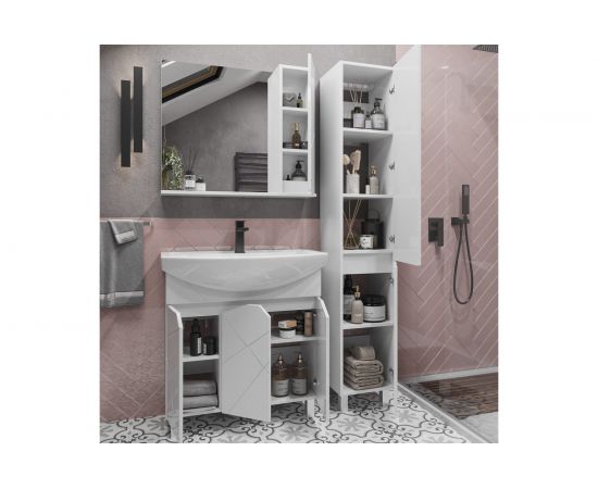 Подвесной зеркальный шкаф Sanstar Каскад 80 275.1-2.4.1. – изображение 3