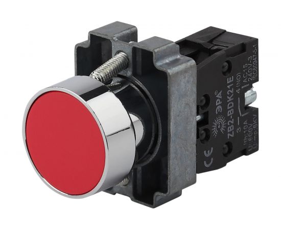 Кнопка управления ЭРА BBT61-BA-K04E LAY5-BA42 без подсветки красная 1р (НЗ), Б0045667 – изображение 4