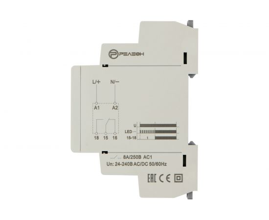 Реле времени РЕЛЕОН задержка включения, 1 перекидной контакт 8А; 24-240 AC/DC; RT111024000 – изображение 4