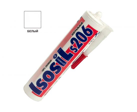 Профессиональный нейтральный силиконовый герметик Isosil S206, белый, 280 мл 2060111 – изображение 4