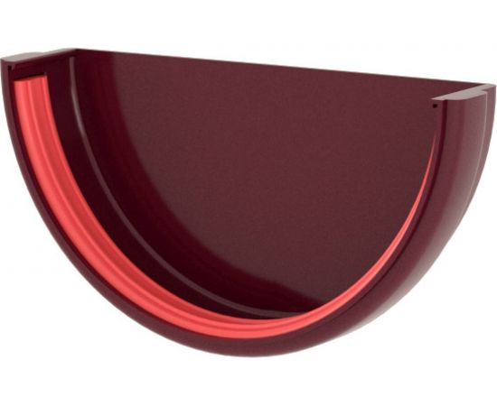 Заглушка желоба Grand Line универсальная, ПВХ GL, бордо RAL 3005 269480 