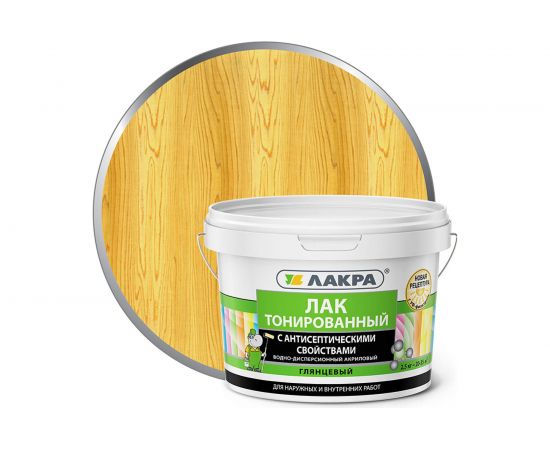 Тонированный лак Лакра сосна, в/д, 2.5 кг 90001353174 