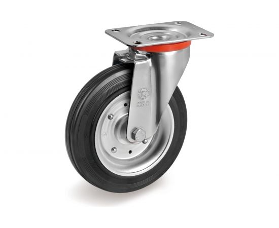 Колесо с вращающейся опорой и пластиной крепления (250 мм; 300 кг) Tellure rota 534908 