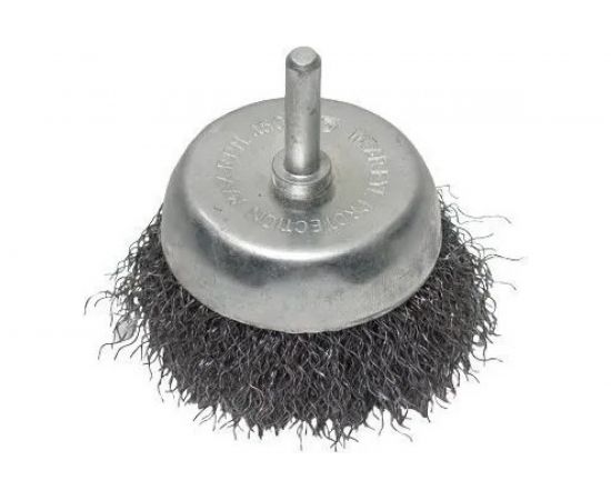 Щетка чашечная 75 мм, 1/4"", витая проволока для дрели INTERTOOL BT-9075 