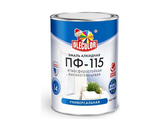 Эмаль OLECOLOR ПФ-115 красный, 1.8 кг 4300000201 