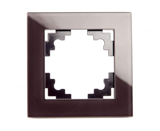 1-местная рамка STEKKER серия Катрин, GFR00-7001-04, шоколад 39535 