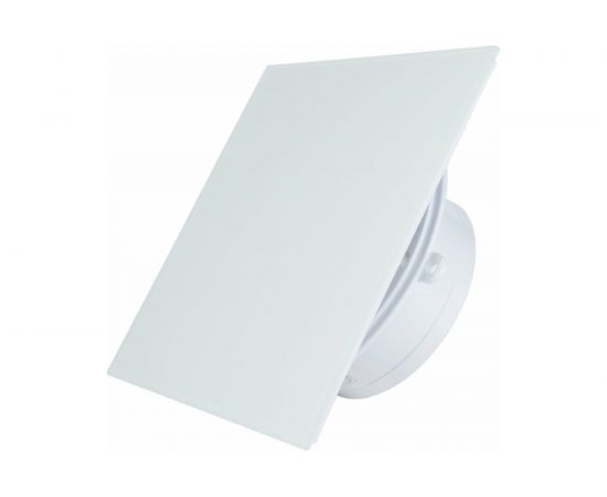 Вытяжной бесшумный вентилятор для ванной MMOTORS JSC ММР 100 стекло белый матовый, тонкий 0764 