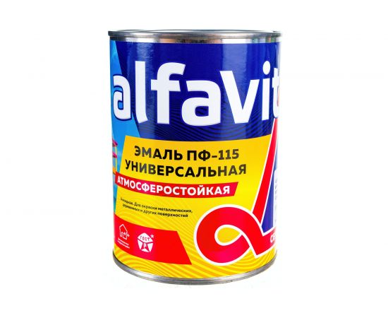 Универсальная эмаль Krafor Альфа ПФ-115 коричневая 0.9 кг 6 206163 