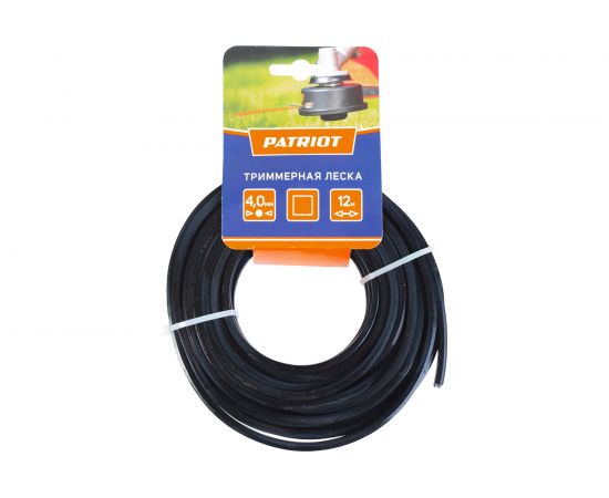 Леска черная на картонном подвесе 4 мм, 12 м, квадрат Patriot 805205128 