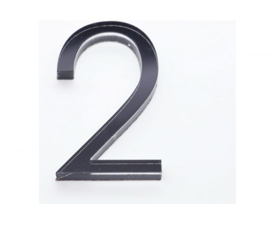 Цифра дверная 2 Brante LOFT 60 мм чёрная 150172 