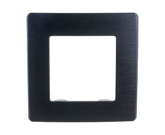 Рамка для розеток и выключателей ЭРА Серия 12 12510105 на 1 пост, Сатин, антрацит Б0052503 
