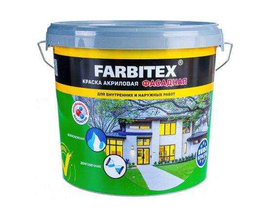 Акриловая фасадная краска Farbitex 6 кг 4300001555 