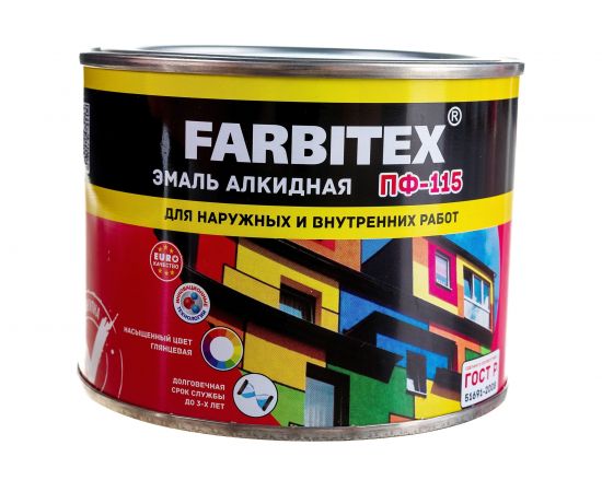 Алкидная эмаль FARBITEX ПФ-115 (синий; 0.4 кг) 4300009080 