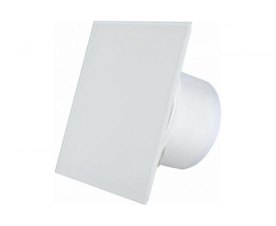 Энергосберегающий бесшумный вентилятор MMOTORS JSC ММР 100 стекло ue 5.5 вт, белый матовый 9302 