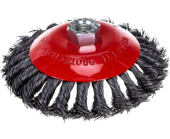 Щетка конусная 125 мм, М14, пучки витой проволоки для УШМ INTERTOOL BT-4125 